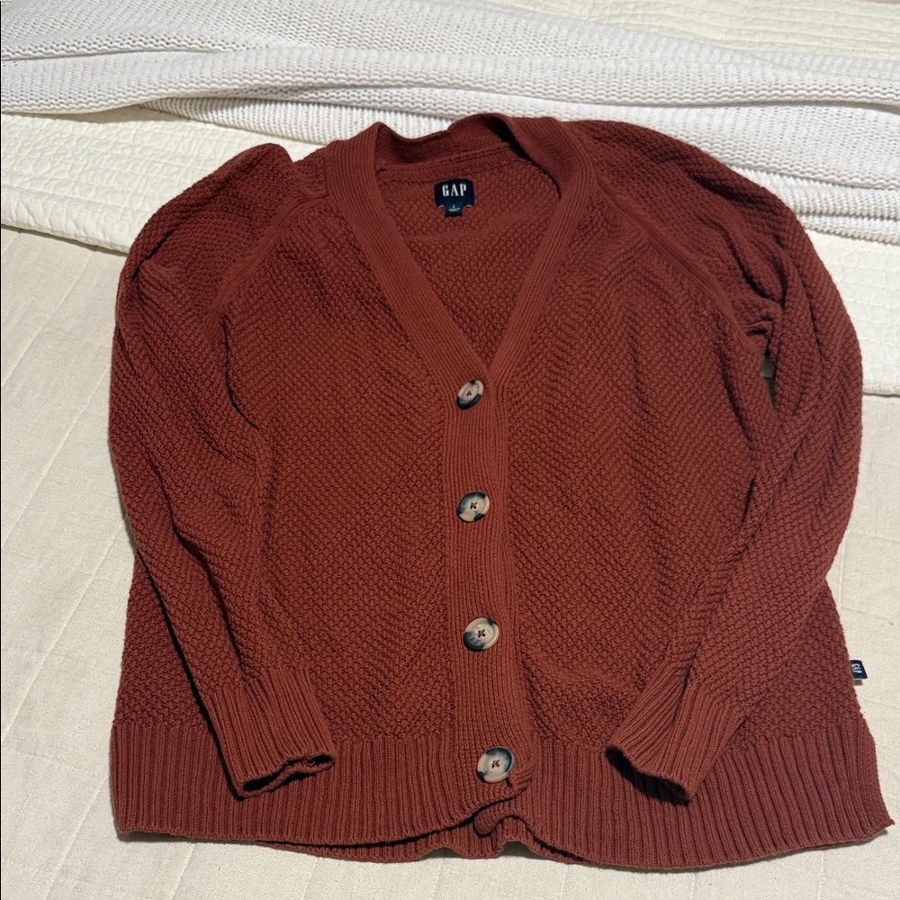 GAP Rust Cardigan Sweater